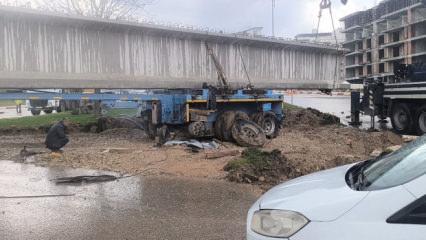 Kavşakta dev engel: 50 metrelik beton blok kavşağı esir aldı