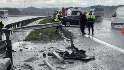 Kuzey Marmara Otoyolu'nda yağış sonrası zincirleme kaza!