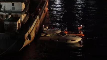 &Uuml;sk&uuml;dar'da gemiye &ccedil;arpan tekne battı!