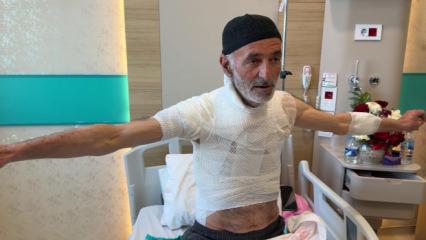 Erzurum'da arızayı tamir etmek isterken hastanelik oldu