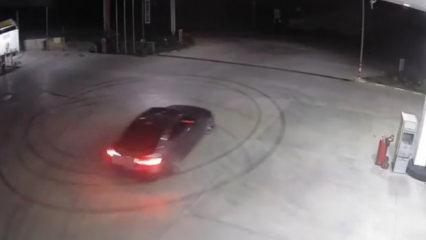  Akaryakıt istasyonunda aracı ile drift atan s&uuml;r&uuml;c&uuml;ye 140 bin lira ceza