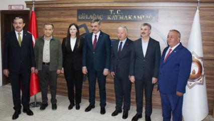 Bakan &Ccedil;ift&ccedil;i, kaymakamlık yaptığı ilk g&ouml;rev yeri olan il&ccedil;eyi ziyaret etti