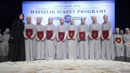 Başakşehir'de 75 hafız t&ouml;renle icazetlerini aldı