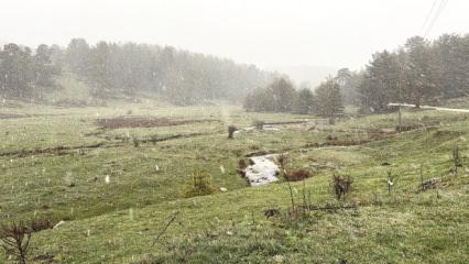 Bolu&rsquo;da bahar yerini kara bıraktı