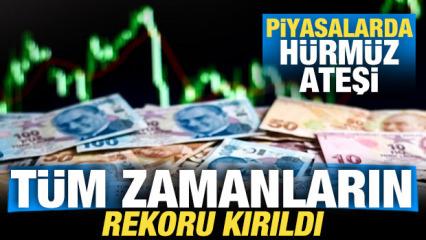 Borsada H&uuml;rm&uuml;z ateşi! T&uuml;m zamanların rekoru kırıldı! Piyasalar u&ccedil;uşa ge&ccedil;ti