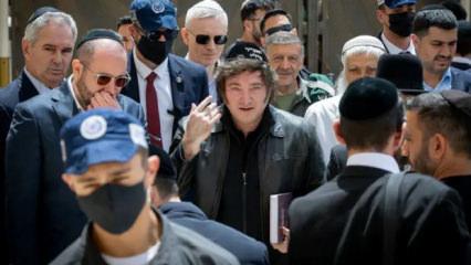 Milei Ağlama Duvarı'nda duygusal anlar yaşadı! "Devlet vizyonum Yahudi mirasına dayanır"