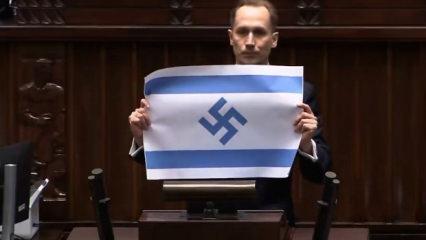 Polonya parlamentosunda İsrail'e Nazi semboll&uuml; tepki: İsrail yeni &Uuml;&ccedil;&uuml;nc&uuml; Reich'tir