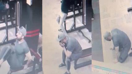 Keşmir'de spor salonunda ani &ouml;l&uuml;m kamerada! Hen&uuml;z 24 yaşındaydı