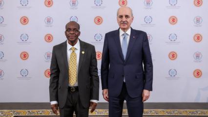 TBMM Başkanı Kurtulmuş, Gana Meclis Başkanı Bagbin ile g&ouml;r&uuml;şt&uuml;