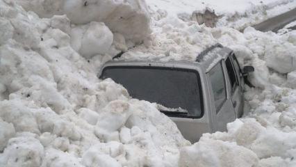 Trabzon'da inanılmaz kurtuluş: &Uuml;zerine &ccedil;ığ d&uuml;şen ara&ccedil;tan 4 kişi sağ &ccedil;ıktı