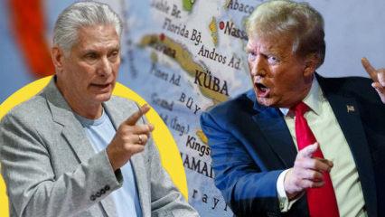 Trump '70 yıl sonra K&uuml;ba'da şafak doğacak demişti! Devlet Başkanı Diaz'dan jet savaş resti