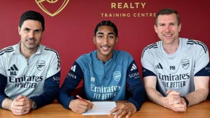 4 ay &ouml;nce Arsenal tarihine ge&ccedil;mişti! 'Bebek Saliba' ile &ouml;n s&ouml;zleşme