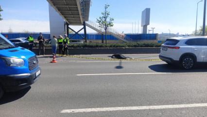Ankara'da &uuml;st ge&ccedil;itten d&uuml;şen iş&ccedil;iyi otomobil ezdi