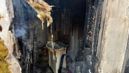 &Ccedil;orum'da ev yangını: Kule d&ouml;nd&uuml;!