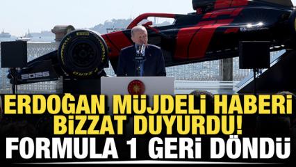 Erdoğan m&uuml;jdeyi duyurdu! Formula 1 T&uuml;rkiye'ye geri d&ouml;nd&uuml;...
