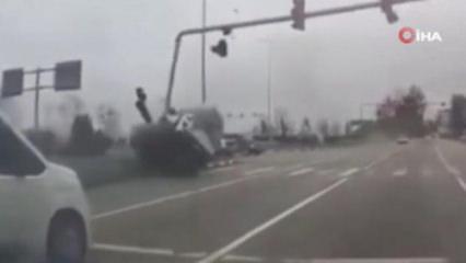 Giresun'da direğe &ccedil;arpan otomobil takla attı: Aynı aileden 4 kişi &ouml;l&uuml;mden d&ouml;nd&uuml;