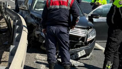 Polisin &lsquo;dur&rsquo; ihtarına uymadı, kaza yapınca yakalandı