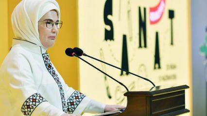 Emine Erdoğan Rami &Ccedil;ocuk ve Sanat Bienali'nin a&ccedil;ılışına katıldı