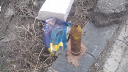 Sivas'ta yol kenarında havan topu bulundu