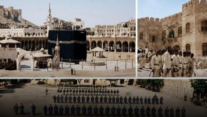 146 yıllık sessiz tanıklar yeniden canlandı! Mekke ve Medine fotoğrafları g&uuml;n y&uuml;z&uuml;nde