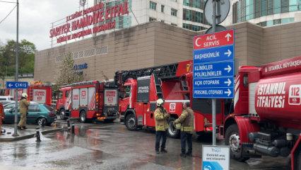 Sarıyer&rsquo;de hastanenin acil servisinde &ccedil;ıkan yangın paniğe neden oldu