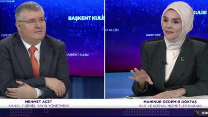 Aile ve Sosyal Hizmetler Bakanı Mahinur &Ouml;zdemir G&ouml;ktaş'tan &ouml;nemli a&ccedil;ıklamalar