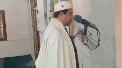 Cezayir B&uuml;y&uuml;kel&ccedil;isi M&uuml;cahit K&uuml;&ccedil;&uuml;kyılmaz ikindi ezanı okudu