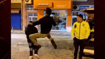 Ehliyetsiz yakalandı: Cezayı karate yaparak kutladı