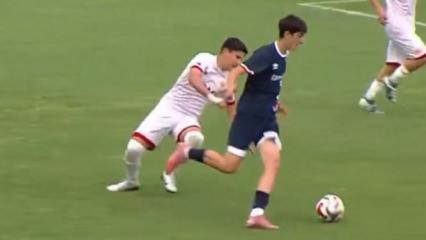 Herkes babasına benzetti! Efsane futbolcunun oğlundan muhteşem gol
