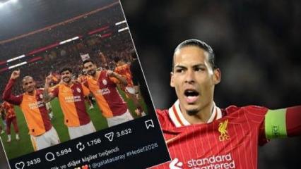 Van Dijk taraftarları heyecanlandırdı! F.Bah&ccedil;e paylaşımını beğendi