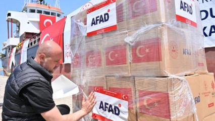 T&uuml;rkiye'den İsrail'in kana buladığı &uuml;lkeye dev yardım