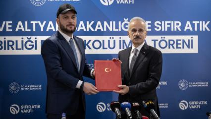 Ulaştırma ve Altyapı Bakanlığı ile Sıfır Atık Vakfı arasında işbirliği protokol&uuml; imzalandı