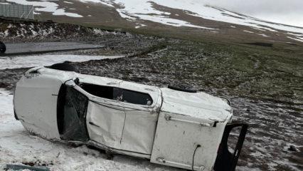 Ardahan'da askeri ara&ccedil; devrildi: Yaralı subaylar var
