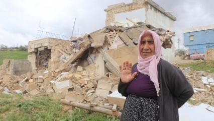 Gaziantep'teki fırtınada evi &ccedil;&ouml;ken 85 yaşındaki kadın yaşadığı dehşeti anlattı 