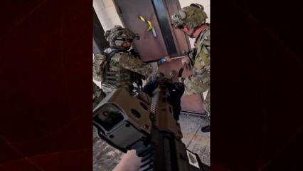 Helikopter destekli airsoft oyunundan ger&ccedil;eğini aratmayan sahneler ortaya &ccedil;ıktı