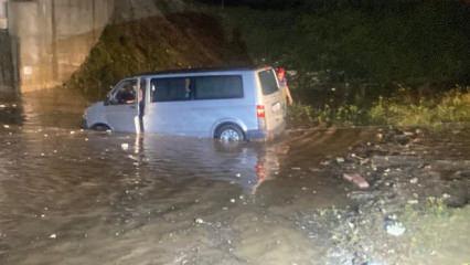 Hızlı tren alt ge&ccedil;idinde mahsur kaldılar! Anne ve oğul i&ccedil;in ekipler seferber oldu!
