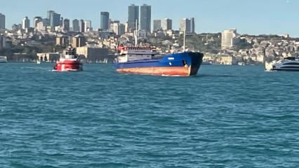 İstanbul Boğazı'nda makine arızası yapan gemi kurtarıldı