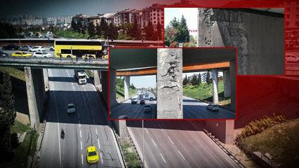 İstanbul'da korkutan manzara! Yola d&ouml;k&uuml;lmeye başladı: Her g&uuml;n binlerce yaya kullanıyor