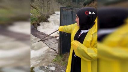  Karadeniz zekası yine şaşırttı! K&ouml;pr&uuml;ye kilitli demir kapı taktılar. 