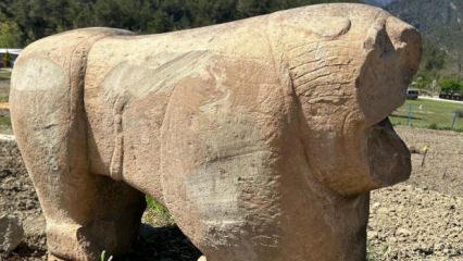 Roma d&ouml;nemine ait aslan heykeli ele ge&ccedil;irildi