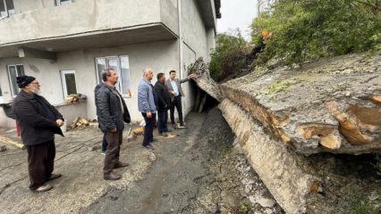 Tokat'ta sağanak nedeniyle istinat duvarı &ccedil;&ouml;kt&uuml;