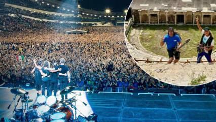 Metallica &uuml;yeleri Kirk Hammett ve Robert Trujillo'dan gizli Pamukkale ziyareti!