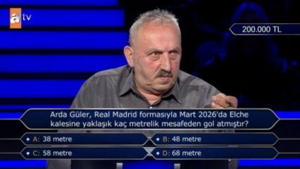 Arda G&uuml;ler'in &ccedil;ok konuşulan gol&uuml; Milyoner'de soruldu