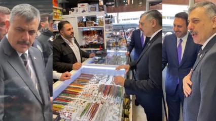 Bakan &Ccedil;ift&ccedil;i Tatvan sokaklarında: Esnafla bir araya geldi