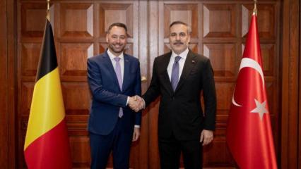 Bakan Fidan, Bel&ccedil;ika Dışişleri Bakanı Prevot ile g&ouml;r&uuml;şt&uuml;