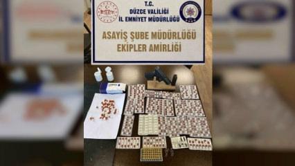 D&uuml;zce&rsquo;de 1 milyon liralık sentetik hap ele ge&ccedil;irildi; 1 g&ouml;zaltı