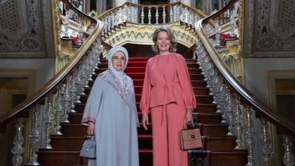 Emine Erdoğan Bel&ccedil;ika Krali&ccedil;esi Mathilde'yi İstanbul'da ağırladı!