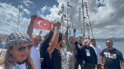 Global Sumud filosu Marmaris'ten Gazze'ye doğru yola &ccedil;ıktı