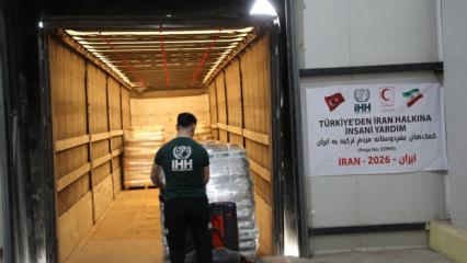 İHH&rsquo;dan İran&rsquo;a insani yardım: 7 tır uğurlandı