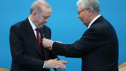 Kazakistan'dan anlamlı jest! İlk kez Cumhurbaşkanı Erdoğan'a verildi!